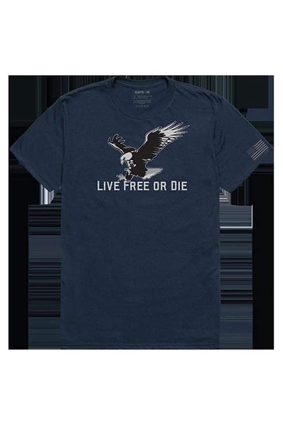Live Free Tactical Graphic T-shirt, Navy - Medium