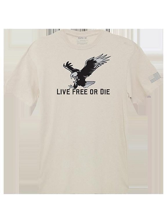 Live Free Tactical Graphic T-shirt, Sand - Small