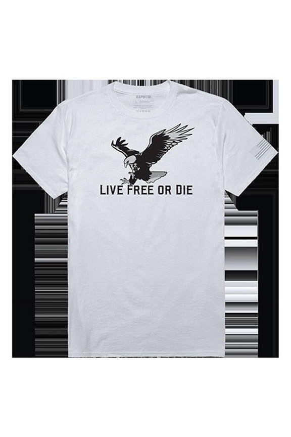 Live Free Tactical Graphic T-shirt, White - 2XL