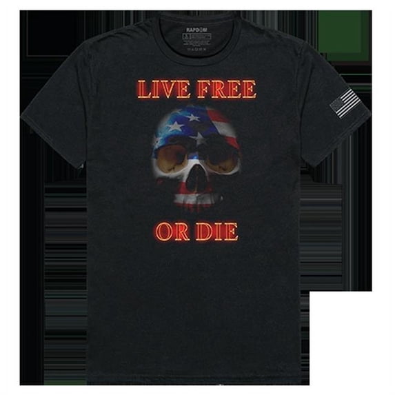 Live Free or Die Skull Tactical Graphics Tee, Black - 2X