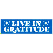 Live In Gratitude Small Thankfulness Bumper Magnet for Vehicles, Cars, Autos, Refrigerators, Magnetic Surfaces