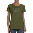 thumbnail image 1 of Live In The Moment Banner T-Shirt Women -Image by Shutterstock, Female 3X-Large, 1 of 4