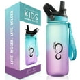 thumbnail image 1 of Live Infinitely 20 Oz Kids Water Bottle with Straw BPA Free Water Bottle, Galaxy, 1 of 8