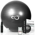 thumbnail image 1 of Live Infinitely Exercise Ball Extra Thick Workout Pregnancy Ball Chair for Home Workout (Black, 85cm), 1 of 5