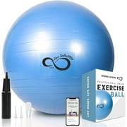 Live Infinitely Exercise Ball Extra Thick Workout Pregnancy Ball Chair for Home Workout (Blue, 55cm)