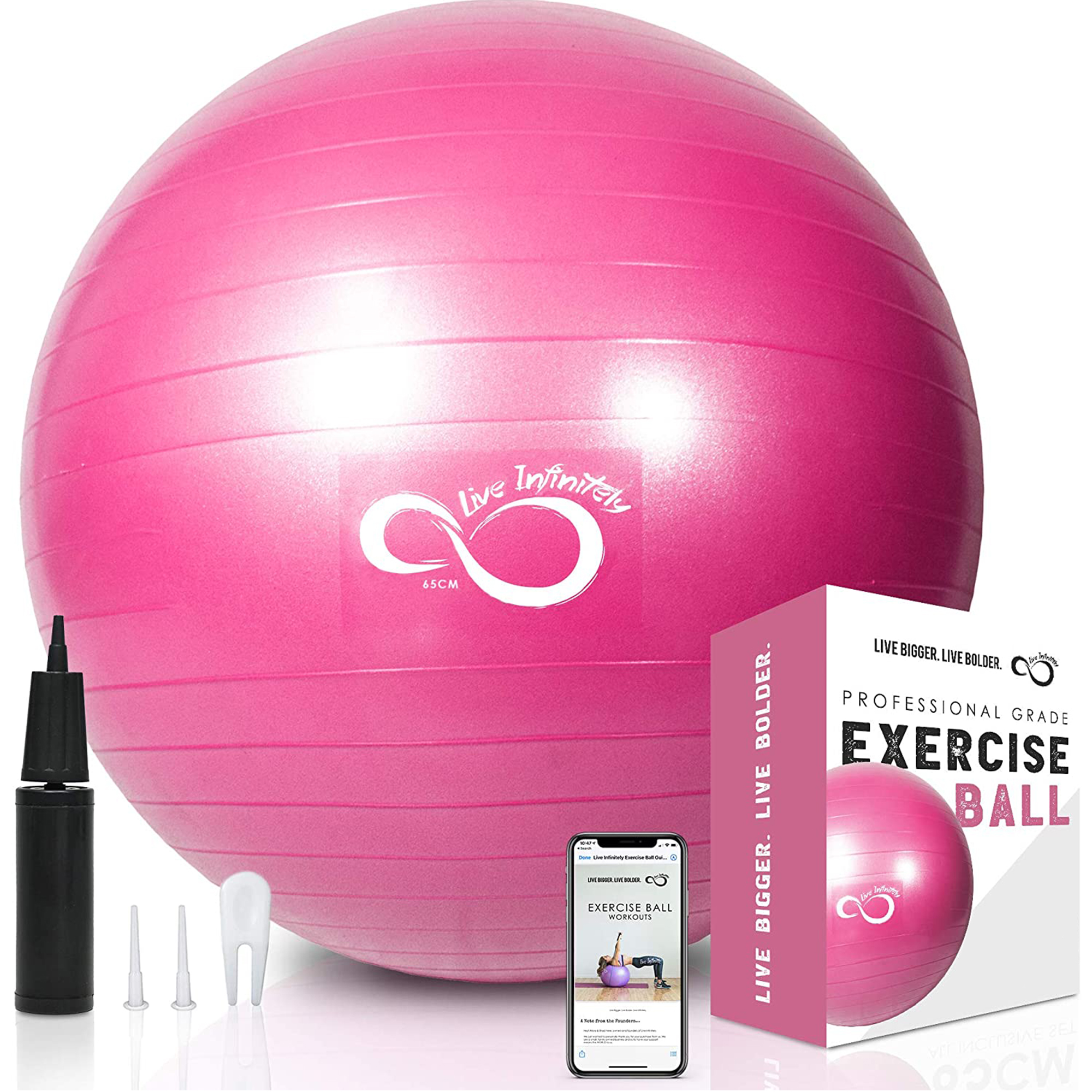 BIGTREE Extra Thick Exercise Yoga Ball Chair AntiBurst Stability Ball