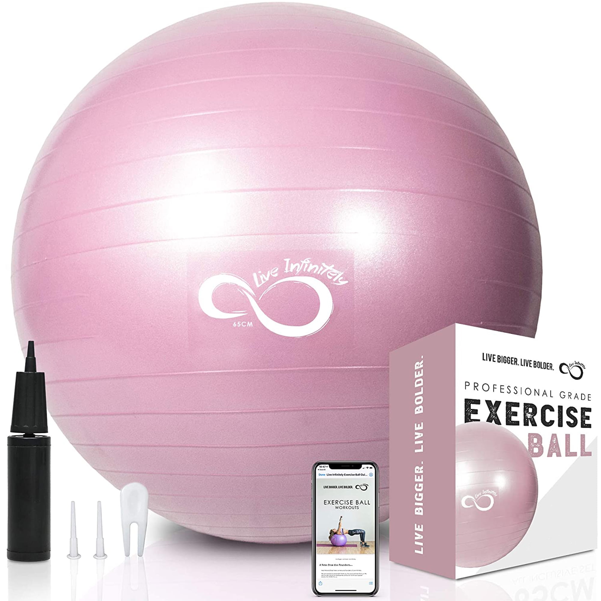 Live Infinitely Exercise Ball Extra Thick Workout Pregnancy Ball Chair