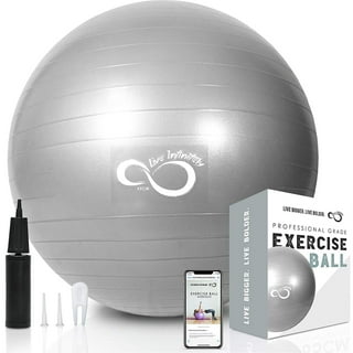 Yoga Direct Anti Burst & Slow Leak Deluxe Yoga Ball 65cm - Silver 