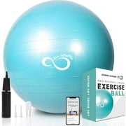 Live Infinitely Exercise Ball Extra Thick Workout Pregnancy Ball Chair for Home Workout (Teal, 55cm)