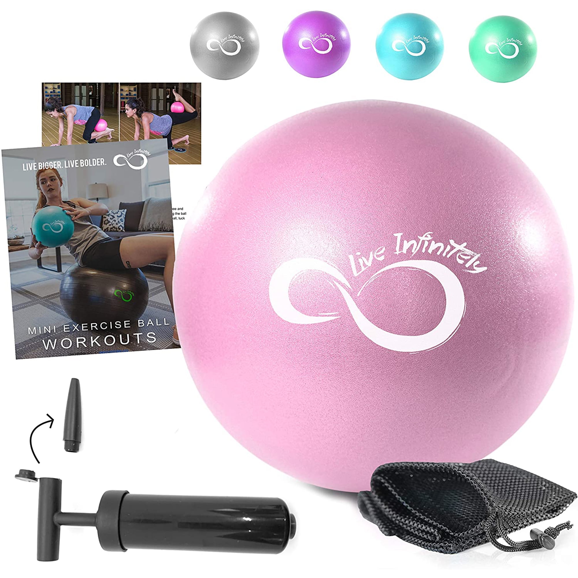 Live Infinitely Exercise Ball Workout Equipment for Yoga and