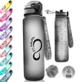 thumbnail image 1 of Live Infinitely Insulated Water Bottle with Time Marker BPA-Free 24 Oz Gray, 1 of 8