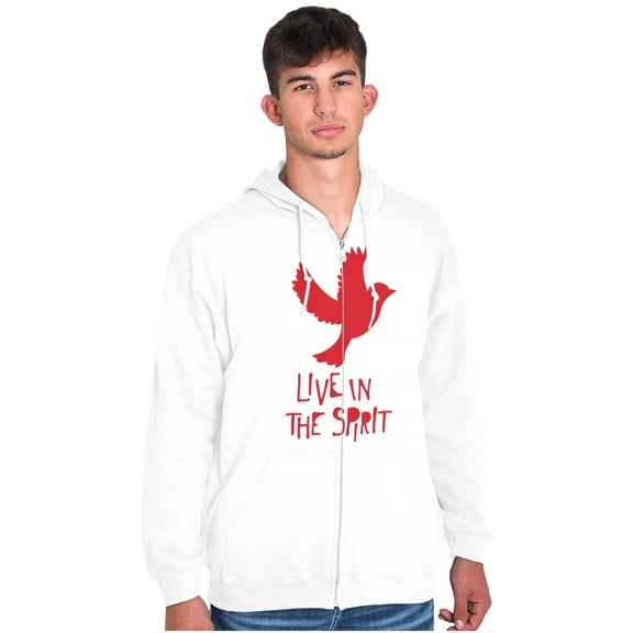 Live Jesus Christ Peaceful God Love Unisex Fleece Graphic Zip Up Hoodie Brisco Brands 2X