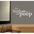 thumbnail image 1 of Live Laugh ...#7 Wall or Window decal ( Bathroom ) 11" x 20" (White), 1 of 3