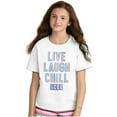 thumbnail image 1 of Live Laugh Chill Icee Logo Retro Crewneck T Shirts Boy Girl Teen Brisco Brands XS, 1 of 6