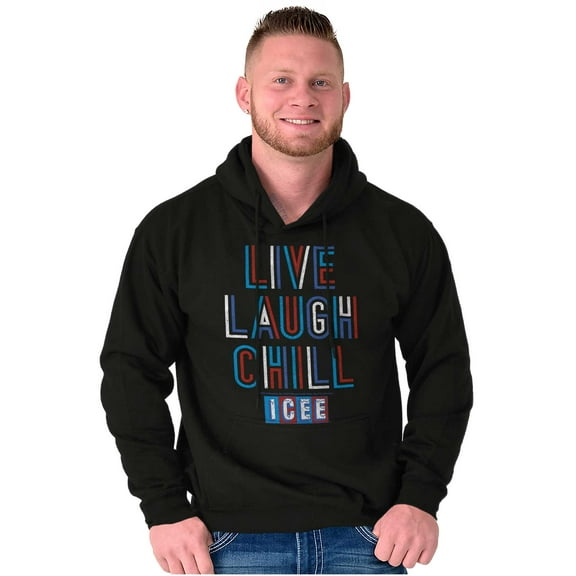 Live Laugh Chill Icee Logo Retro Hoodie Sweatshirt Women Men Brisco Brands S