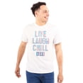 thumbnail image 1 of Live Laugh Chill Icee Logo Retro Men's Graphic T Shirt Tees Brisco Brands L, 1 of 4