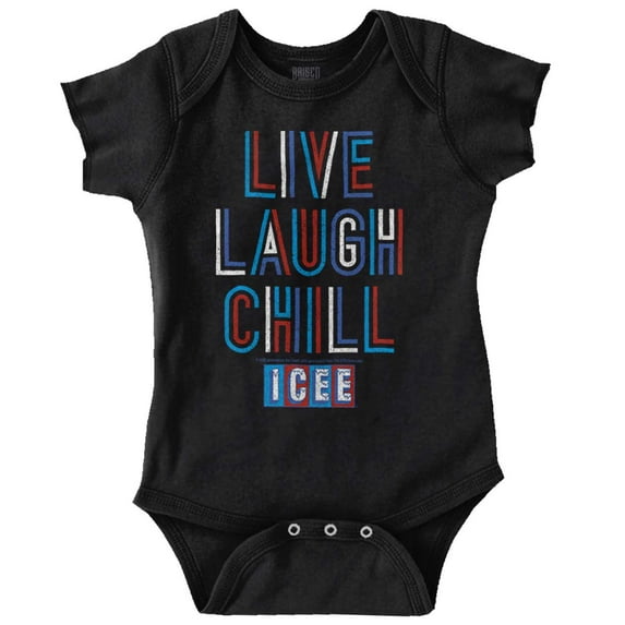 Live Laugh Chill Icee Logo Retro Romper Boys or Girls Infant Baby Brisco Brands NB