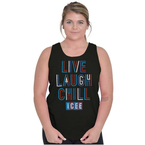 Live Laugh Chill Icee Logo Retro Tank Top T Shirts Men Women Brisco Brands S