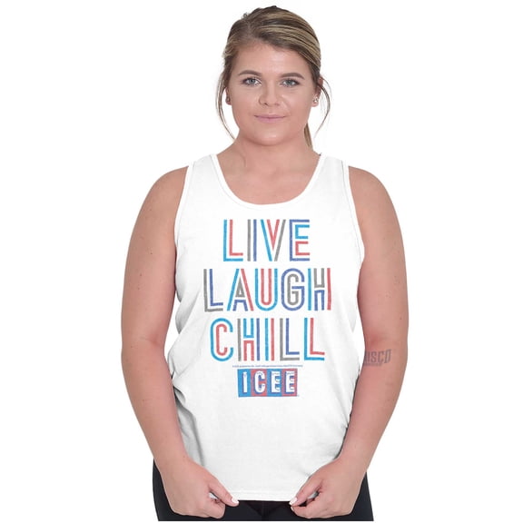 Live Laugh Chill Icee Logo Retro Tank Top T Shirts Men Women Brisco Brands X