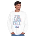 thumbnail image 1 of Live Laugh Chill Icee Logo Retro Unisex Plus Size Sweatshirt Brisco Brands 3X, 1 of 5