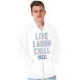 thumbnail image 1 of Live Laugh Chill Icee Logo Retro Unisex Plus Size Zip Hoodie Brisco Brands 4X, 1 of 5