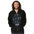thumbnail image 1 of Live Laugh Chill Icee Logo Retro Zip Up Hoodie Men's Women's Brisco Brands S, 1 of 6
