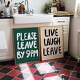 Live Laugh Leave Poster Funny Entryway Sign Welcome Decor Hallway Print ...
