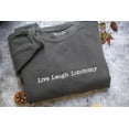 thumbnail image 1 of Live Laugh LobotomyEmbroidered Sweater, Funny Dark Humor, Sarcastic Mental Health, Unhinged Meme Shirt, Trendy Ironic Shirt, 1 of 4