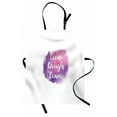 thumbnail image 1 of Live Laugh Love Apron Watercolor Ombre Inspired Paint Splash Background with Motivational Quote, Unisex Kitchen Bib Apron with Adjustable Neck for Cooking Baking Gardening, Purple Rose, by Ambesonne, 1 of 3