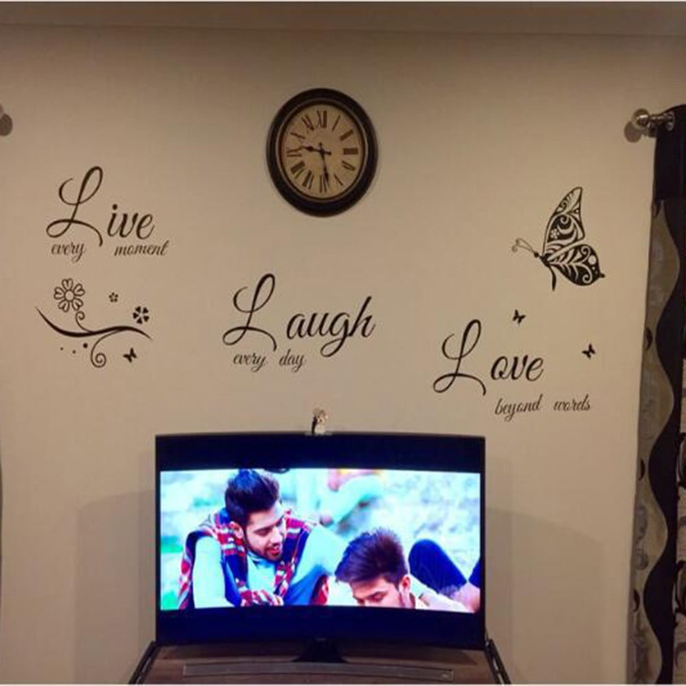 Live Laugh Love Family Home Quote Wall Stickers Art Room Removable Decals  DIY