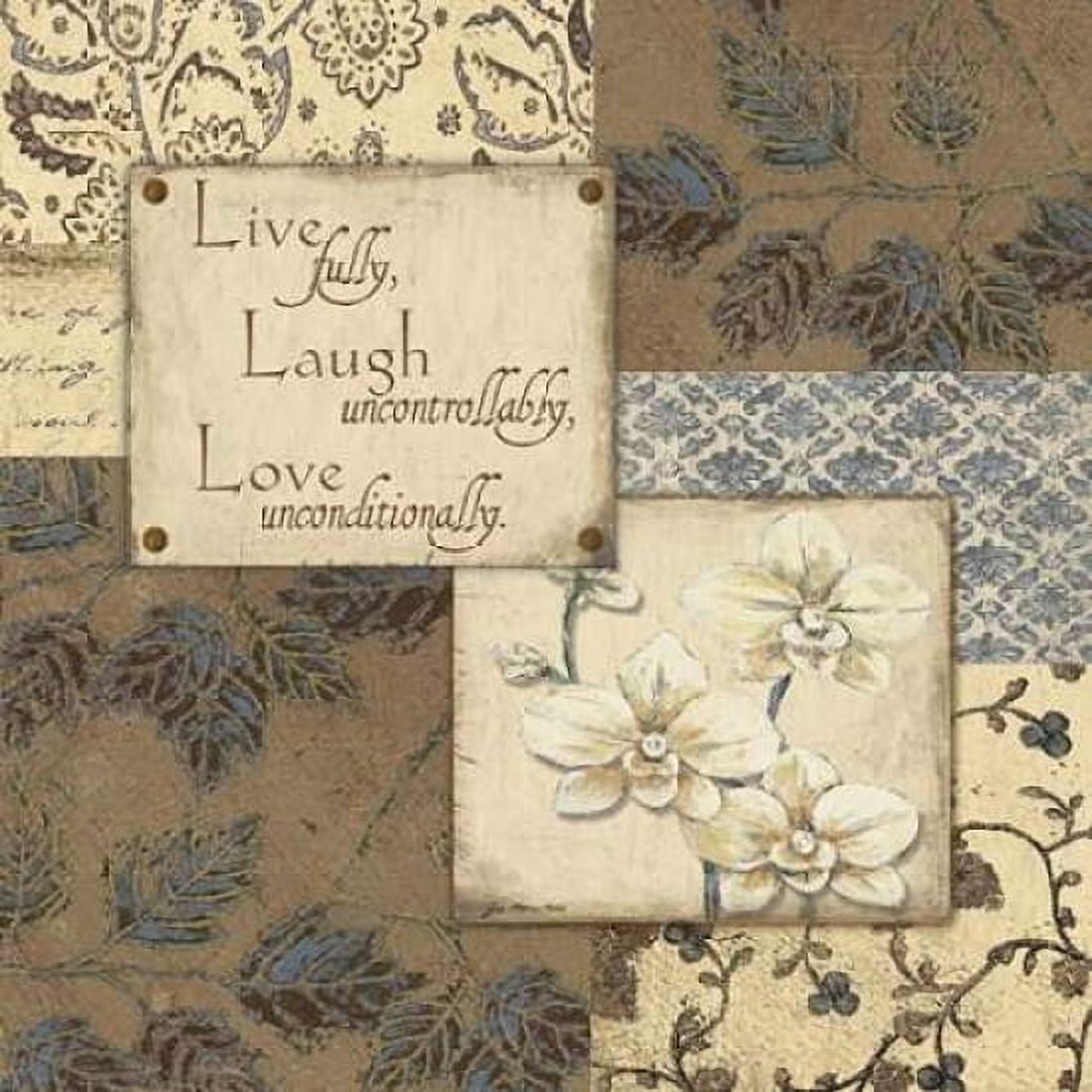 Live Laugh Love Canvas Art - Jo Moulton (24 x 24)
