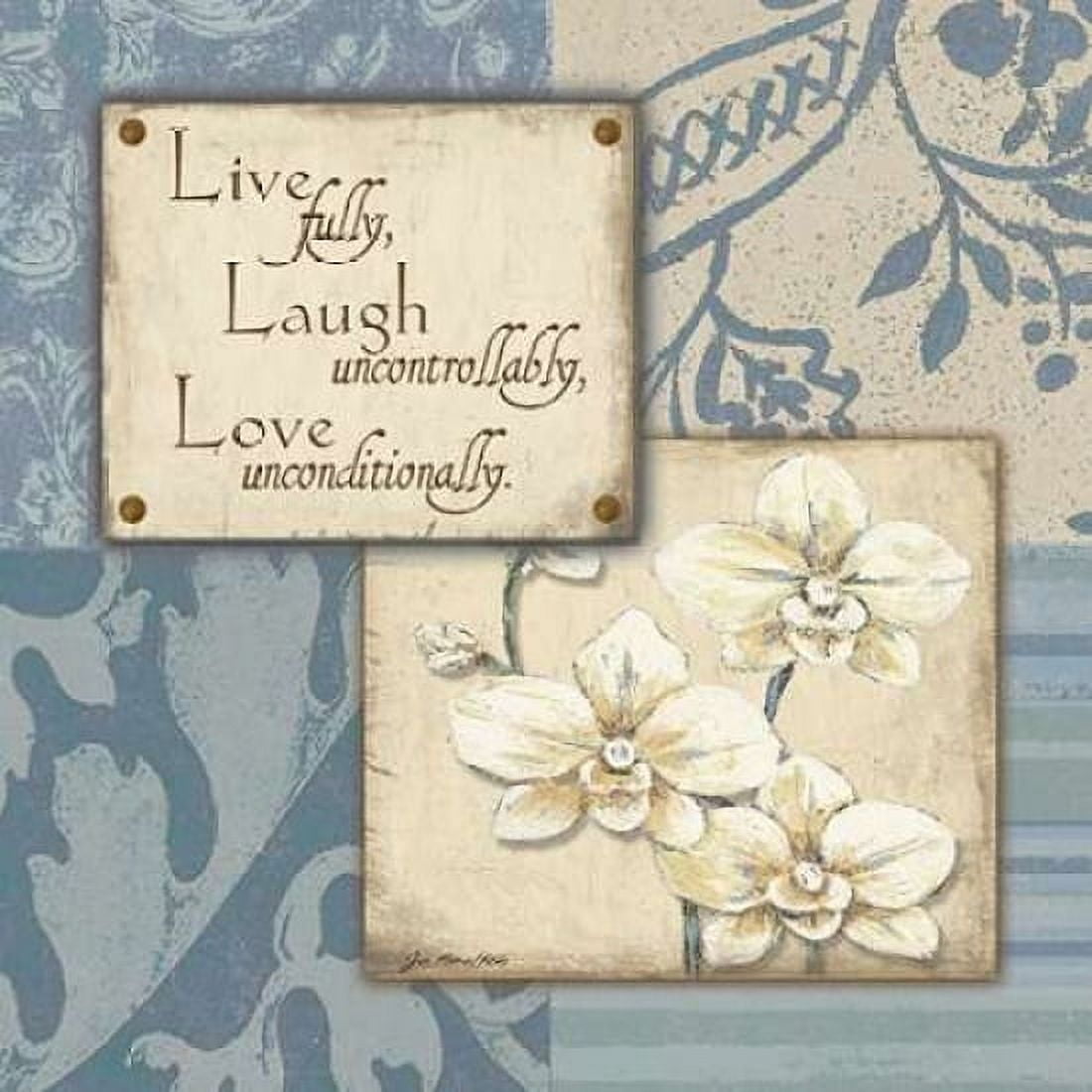 Live Laugh Love Canvas Art - Jo Moulton (24 x 24)