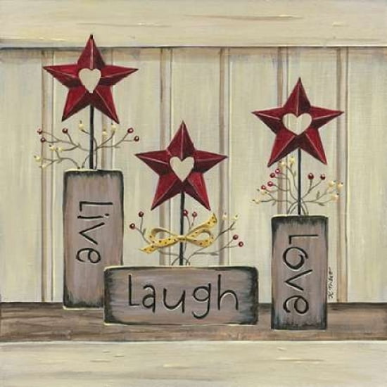 Live-Laugh-Love Canvas Art - Karen Tribbet (24 x 24)