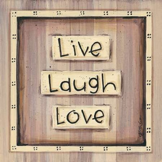 Live-Laugh-Love Canvas Art - Karen Tribbet (24 x 24)