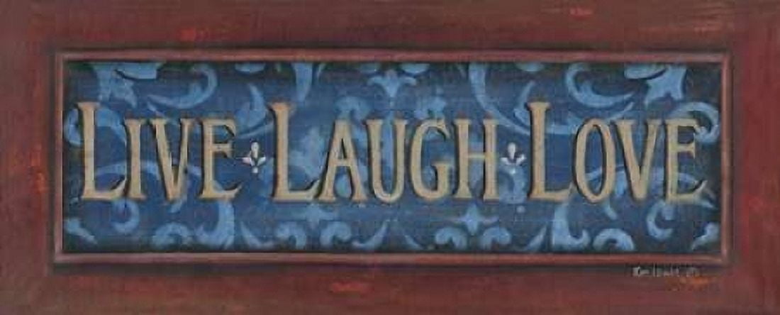 Live Laugh Love Canvas Art - Kim Lewis (24 x 48)