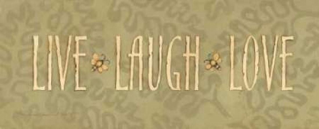 Live Laugh Love Canvas Art - Stephanie Marrott (10 x 20)