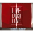 thumbnail image 1 of Ambesonne Saying Curtains 2 Panel Set, Motivation Boost, 108" x 63", Pale Grey Vermilion, 1 of 3
