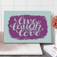 thumbnail image 1 of Live Laugh Love Cutting Board, Lifestyle Typography on Paintbrushes Urban Illustration, Decorative Tempered Glass Cutting and Serving Board, Large Size, Fuchsia White, by Ambesonne, 1 of 1