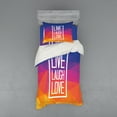 thumbnail image 1 of Ambesonne Live Laugh Love Bedding Set 3 Pcs, Famous Slogan, Twin, Multicolor, 1 of 2