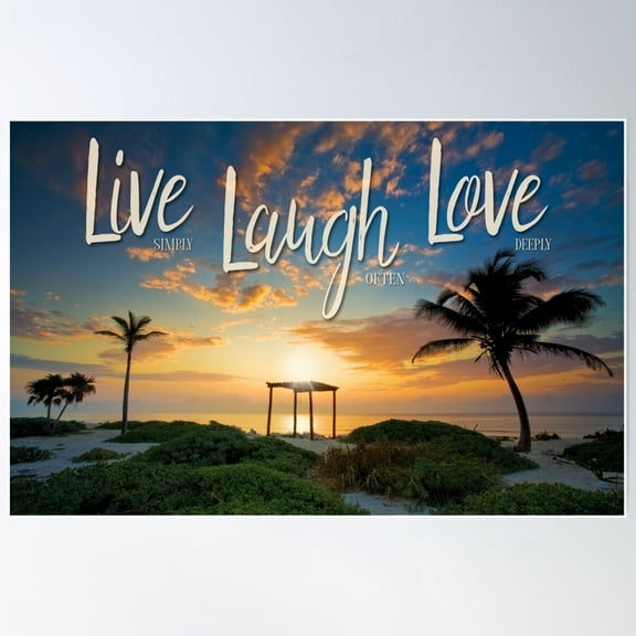 Live Laugh Love - Give Back To Nature Poster Wall Art, Modern Wall Decor For Living Room Bedroom, 8x12 UNFRAMED