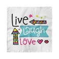 thumbnail image 1 of Live Laugh Love Head Scarf, Kisses Hearts, Head Wrap, 3 Sizes, by Ambesonne, 1 of 2