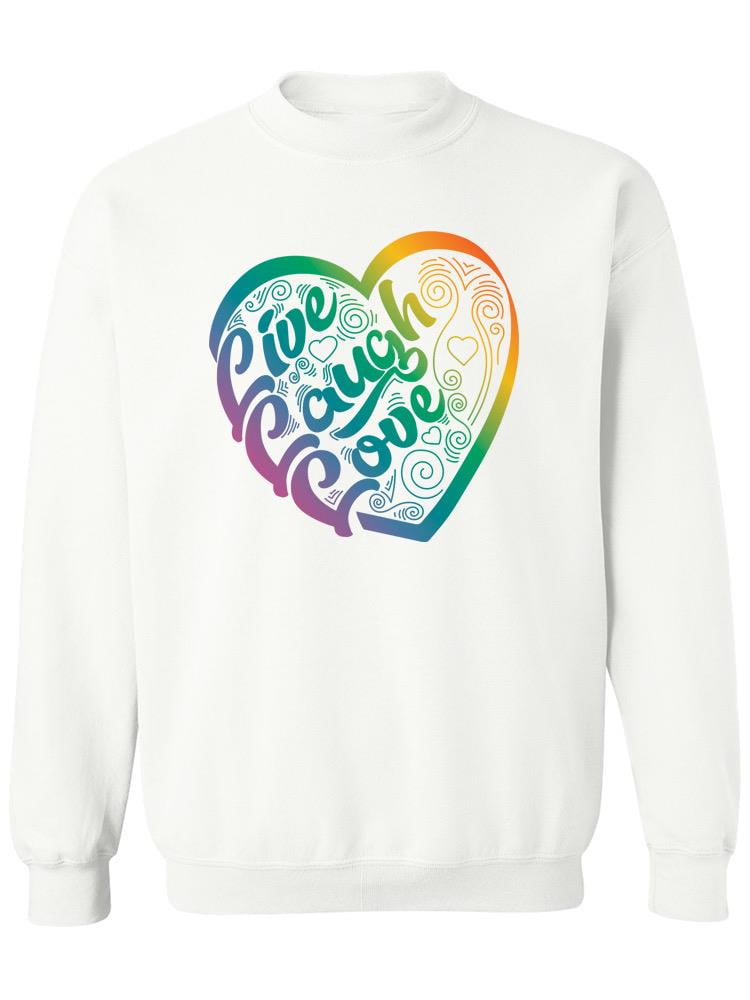 Live, Laugh Love Heart Hoodie Women -SPIdeals Designs, Female 4X