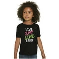 thumbnail image 1 of Live Laugh Love Inspirational Cute Girls Kids T Shirt Tees Teen Brisco Brands L, 1 of 6