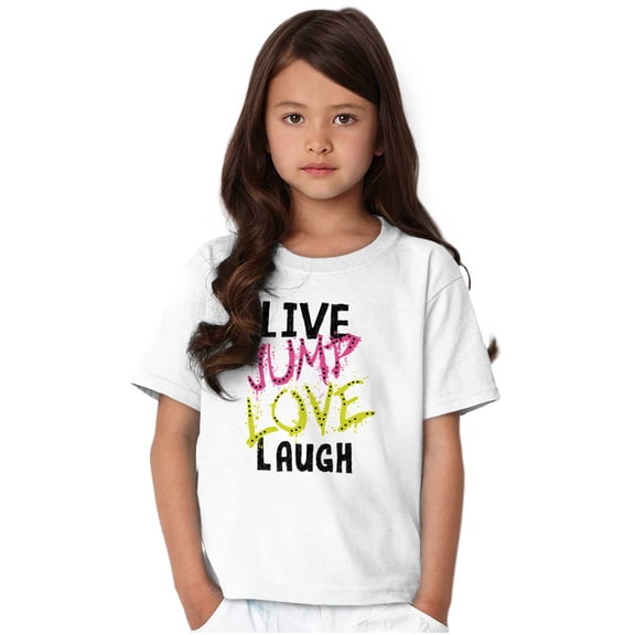 Live Laugh Love Inspirational Cute Girls Kids T Shirt Tees Teen Brisco Brands L