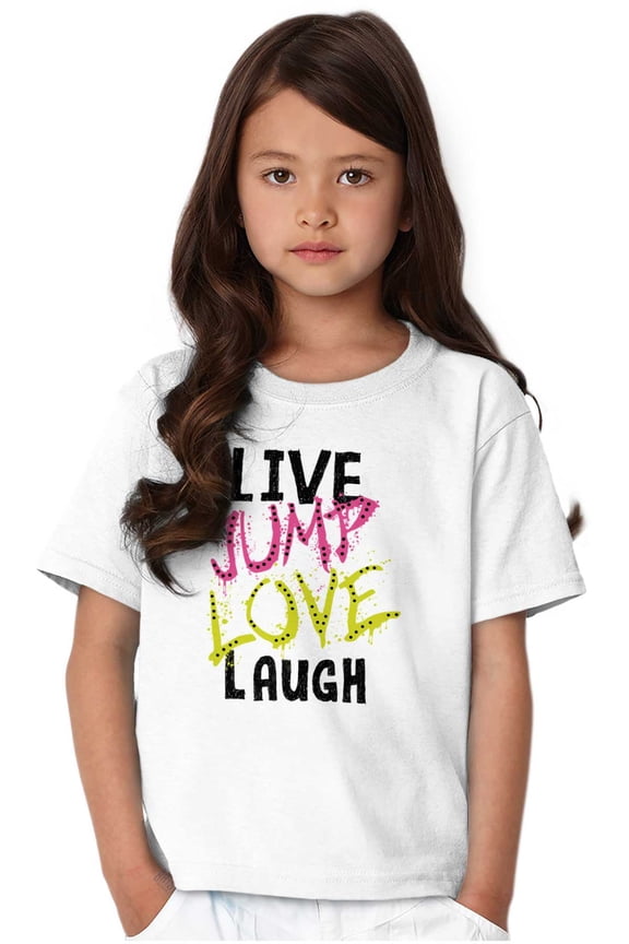 Live Laugh Love Inspirational Cute Girls Kids T Shirt Tees Teen Brisco Brands L