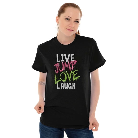 Live Laugh Love Inspirational Cute Women's Graphic T Shirt Tees Brisco Brands L