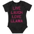 thumbnail image 1 of Live Laugh Love Llama Alpaca Humor Bodysuit Jumper Girls Infant Baby Brisco Brands 12M, 1 of 6