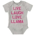 thumbnail image 1 of Live Laugh Love Llama Alpaca Humor Bodysuit Jumper Girls Infant Baby Brisco Brands 6M, 1 of 6