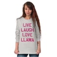 thumbnail image 1 of Live Laugh Love Llama Alpaca Humor Women's Long Sleeve T Shirt Brisco Brands S, 1 of 6