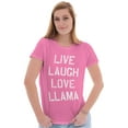 thumbnail image 1 of Live Laugh Love Llama Alpaca Humor Womens Fitted Plus Size Graphic Tee Brisco Brands 2X, 1 of 5